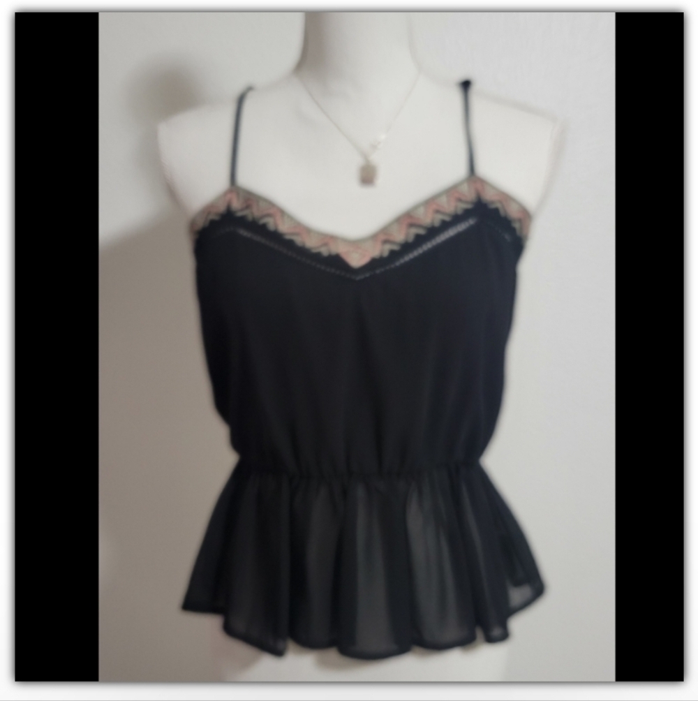 Super B Embroidered design sheer back adjustable size medium